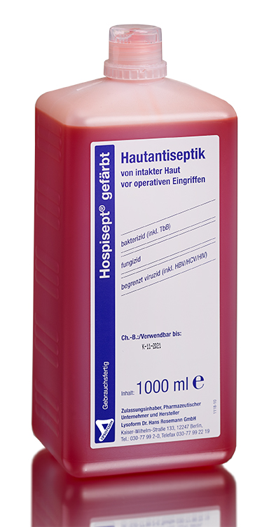 Lysoform Hautdesinfektion Hospisept gefärbt